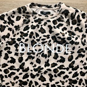 Blonde leopard sweatshirt